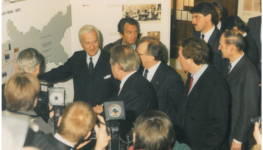 Eröffnung des Friedrich-Ebert-Hauses am 11. Februar 1989 mit Bundespräsident Richard von Weizsäcker