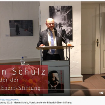 Friedrich-Ebert-Gedächtnis-Vortrag mit Martin Schulz