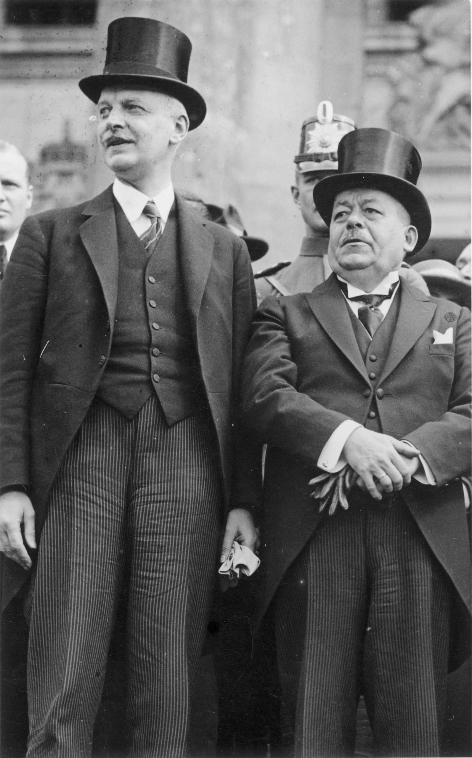 Reichskanzler Wilhelm Cuno und Reichspräsident Friedrich Ebert, 1923