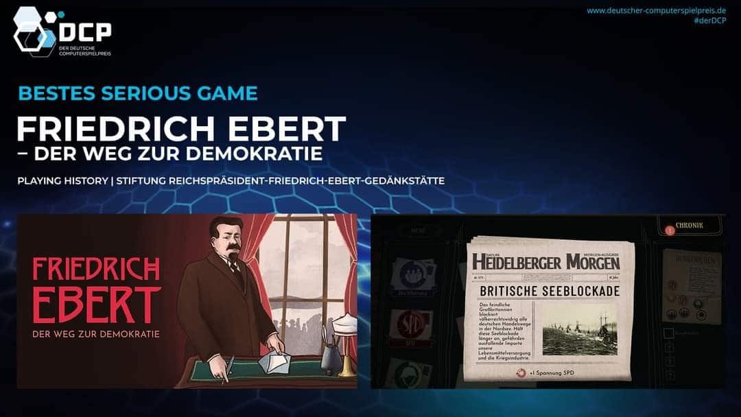 Das digitale Ebert-Spiel erhält Deutschen Computerspielpreis