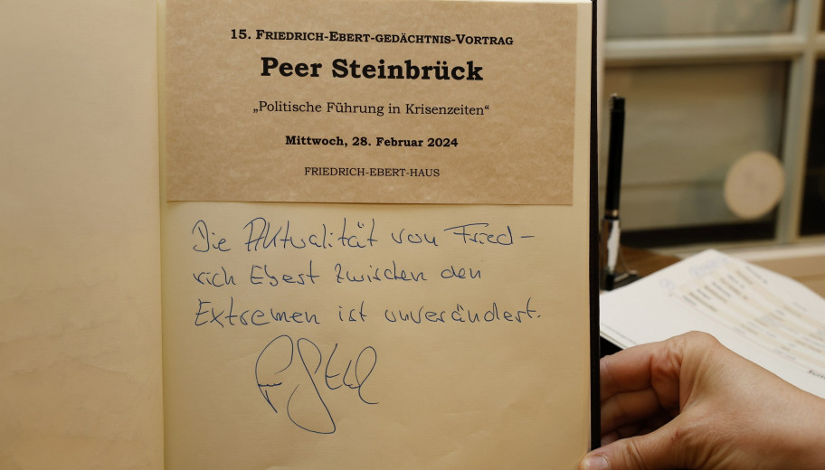 Gästebucheintrag von Peer Steinbrück