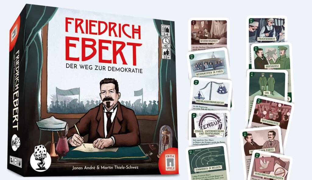 Rabattaktion: Das Brettspiel „Friedrich Ebert – Der Weg zur Demokratie“ zum Sonderpreis