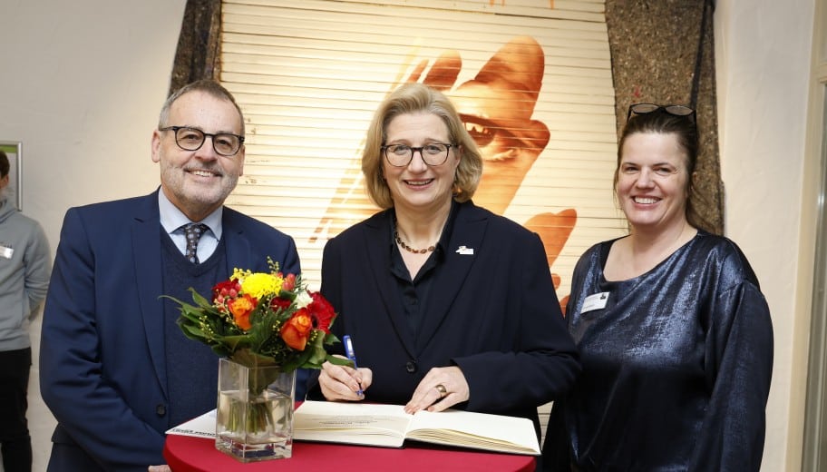 Heidelberg. Neujahrsempfang 2025 im Eberthaus. Mit Gastrednerin Anke Rehlinger, Guenter Schmitteckert und Diana Busch. 16.01.2025 - Helmut Pfeifer.