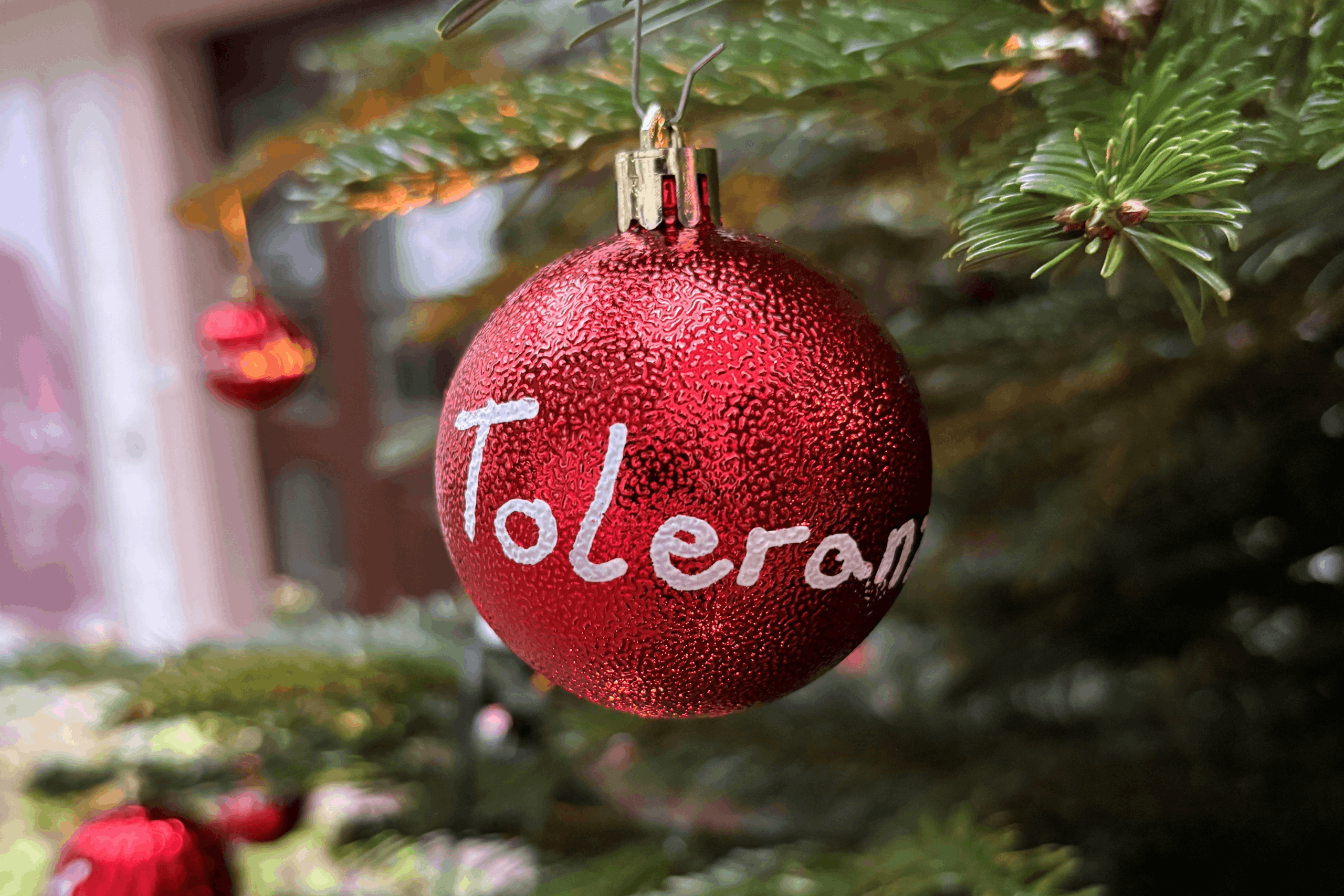 Besucher schmückten unseren Weihnachtsbaum im Innenhof