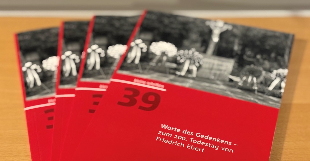 Neu erschienen: Worte des Gedenkens – Zum 100. Todestag von Friedrich Ebert (Kleine Schriften, Bd. 39)