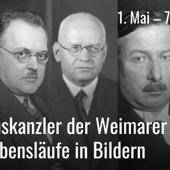 Die Reichskanzler der Weimarer Republik – Fünf Lebensläufe in Bildern