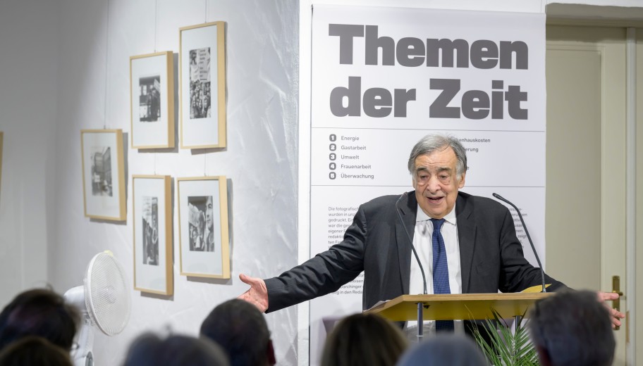 Leoluca Orlando bei seinem Festvortrag über europäische Verflechtungen.